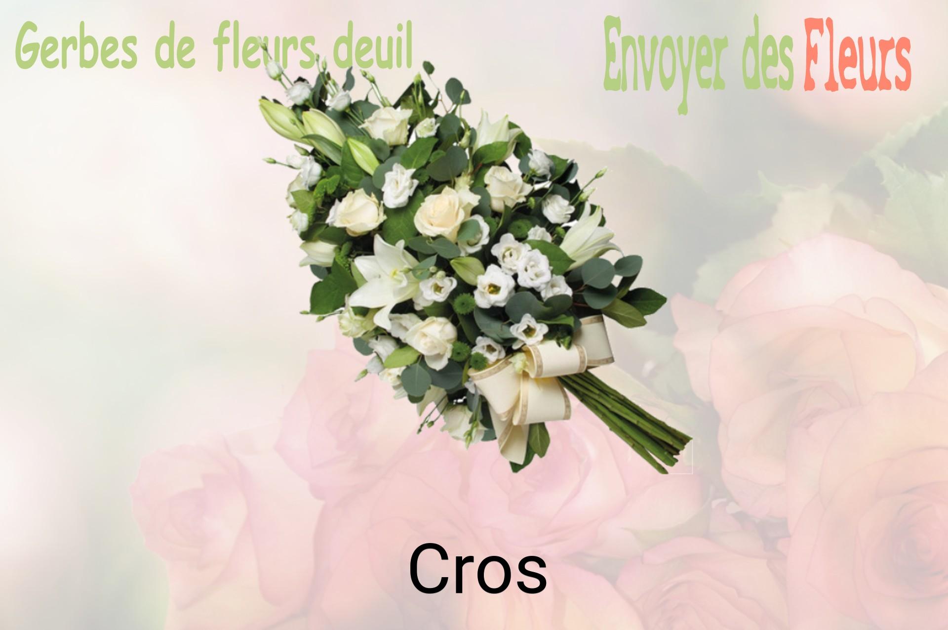 Gerbe de fleurs de deuil livrée à Cros